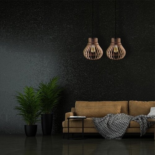  Luster na sajli BARREL 1xE27/24W/230V prečnika 20 cm Slike
