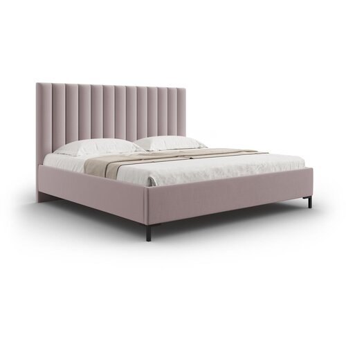 Mazzini Beds Svetlo rožnata oblazinjena zakonska postelja s prostorom za shranjevanje z letvenim dnom 180x200 cm Casey &amp;ndash; Slike