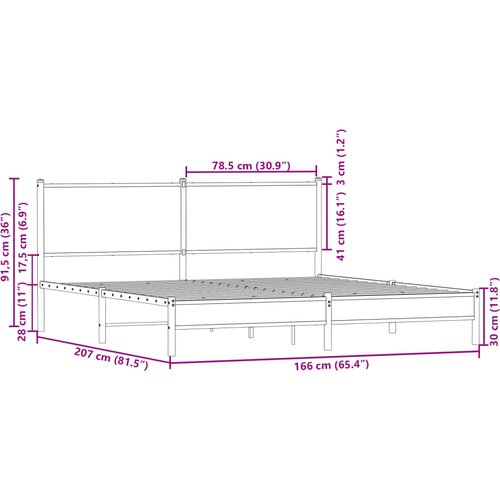 okvir kreveta bez madraca smeđa boja hrasta 160x200 cm Slike