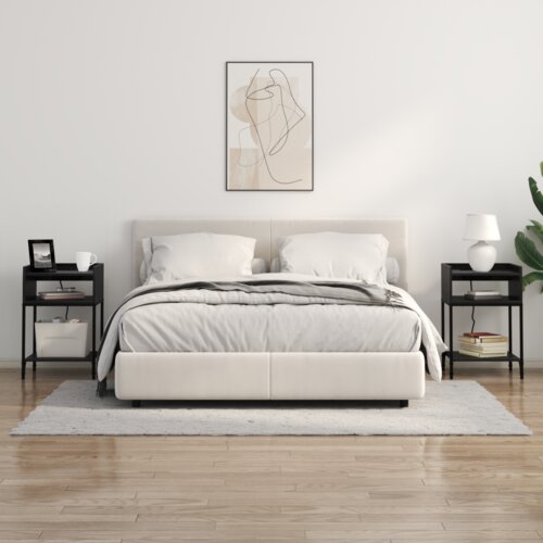  Noćni ormar Crni hrast 40 x 40 x 61 cm Konstruirano drvo Slike