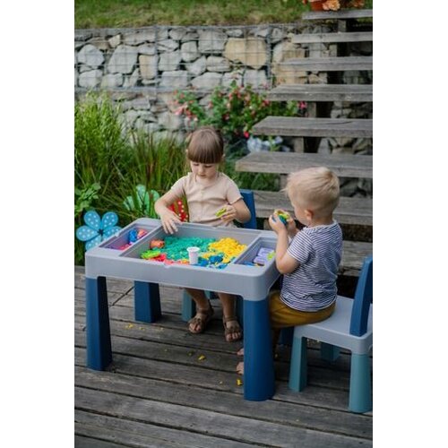 Tega Set dječjeg namje&amp;scaron;taja (stol, 2 stolice) Teggi Multifun Turquoise/Navy/Grey Slike