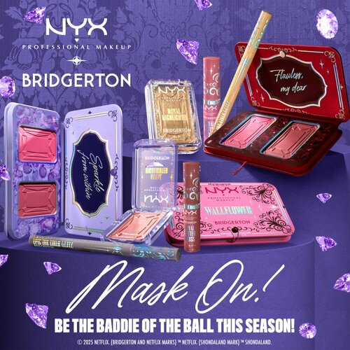 NYX Professional Makeup Bridgerton Royal Blush paleta rdečil odtenek 02 Lady In Silver 2x5 g Slike