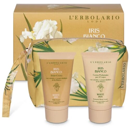 L&amp;#039;Erbolario Ženski set kupka i krema za telo White Iris sa neseserom, Bež Slike