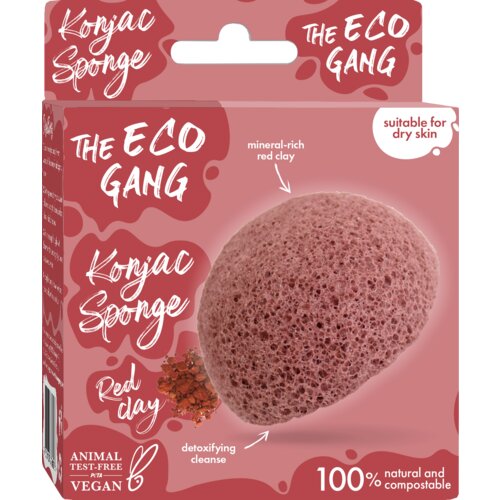 The Eco Gang Konjac Sponge - Red Clay Cene