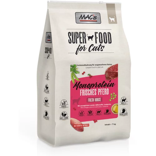 MAC's MAC‘s Superfood for Cats Adult Monoprotein konj - Varčno pakiranje: 2 x 7 kg