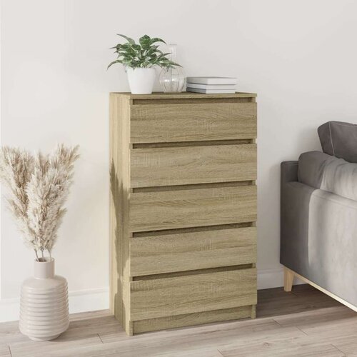 VidaXL Ladičar boja hrasta sonome 60 x 36 x 103 cm konstruirano drvo Slike