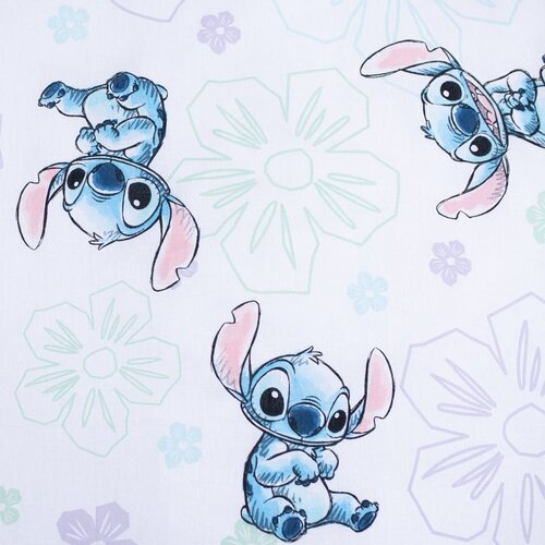 Jerry Fabrics Bijela pamučna dječja posteljina za krevet za jednu osobu 140x200 cm Lilo and Stitch &amp;quot;Ohana White&amp;quot; &amp;ndash; Slike