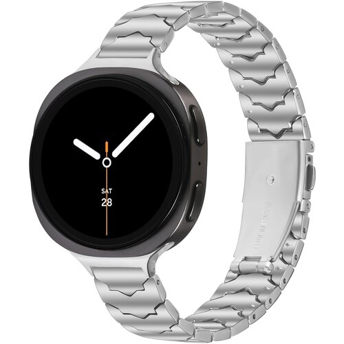 INF Združljiv Batman Style nerjaveče jeklo pašček za Samsung Galaxy Watch8/8 Classic - Srebrn, (5000079905) Cene