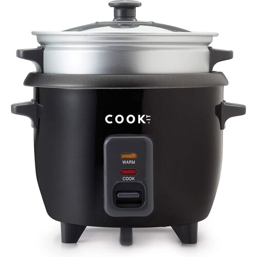 Cook-It Aparat za kuvanje pirinča sa parnim nastavkom 2 u 1, 1.5l, 6-10 porcija, Automatski program, Crni Cene