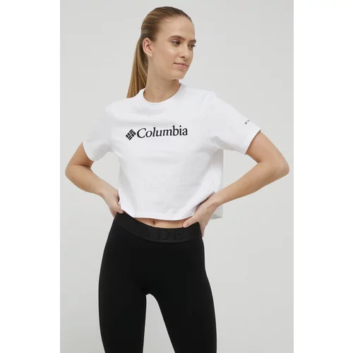 Columbia Kratka majica ženski, bela barva