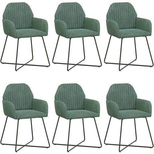 vidaXL Jedilni stoli 6 pcs Žamet Morsko zelena 55 x 50 x 84 cm, (5000296806) Cene