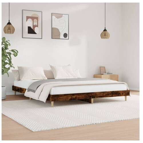 VidaXL Okvir kreveta boja hrasta 120x200 cm od konstruiranog drva Slike