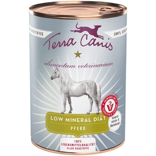  Varčno pakiranje Terra Canis Alimentum Veterinarium Low Mineral dietna hrana 12 x 400 g - Konj Cijene