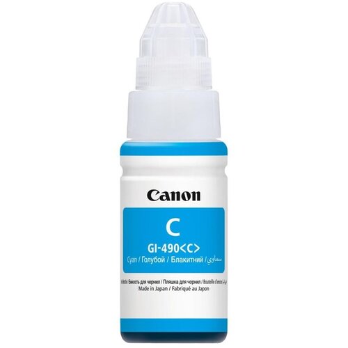 Canon ČRNILO CYAN STEKLENIČKA GI-490C ZA G1400, G2400, G3400, G4400 ZA 7.000 STRANI, 70m 0664C001AA Slike