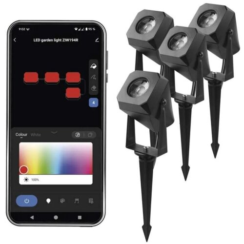 Emos ziw194r Gosmart led reflektor 7w rgb ic dimabilni wi-fi set 4 komada ( 3585 ) Slike