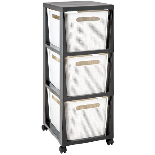 Rotho BRISEN komoda 3&#215;16 L – antracit/bijela Cijene