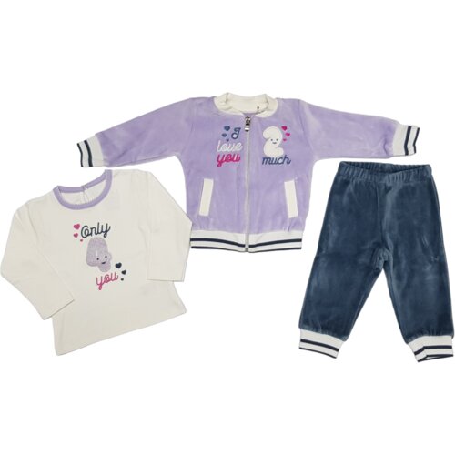 My Baby Pli&amp;scaron;ani komplet za bebe devojčice 3/1, veličina 80 Slike