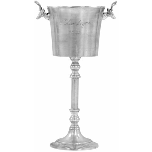 vidaXL Vrč za hlajenje šampanjca trden aluminij 39x29x71 cm srebrn Cene