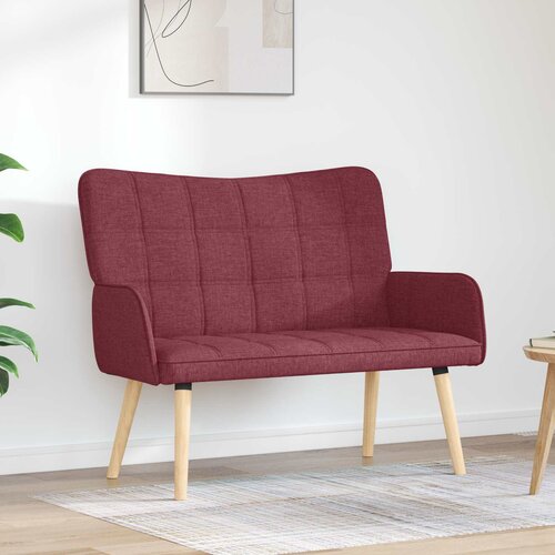  Kauč za dvoje boja crnog vina 115 x 61 x 87 cm tkanina Cene