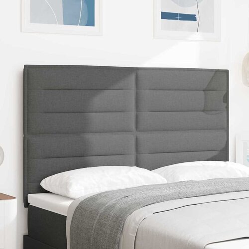  LED glava kreveta s LED trakama Tamno siva 160 cm tkanina Cijene