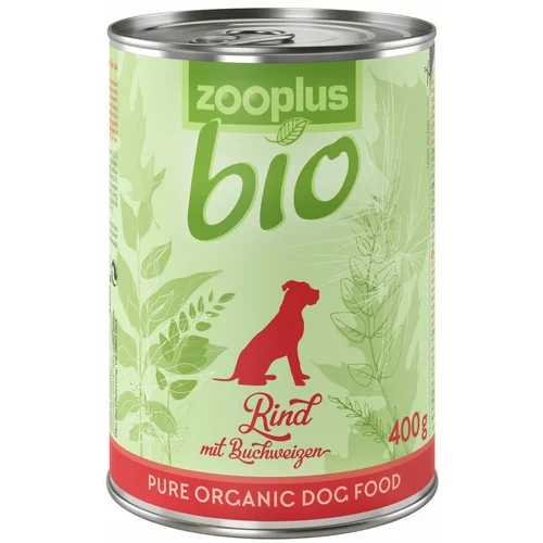 zooplus Varčno pakiranje Bio 12 x 400 g - Miks: bio-govedina, bio-puran