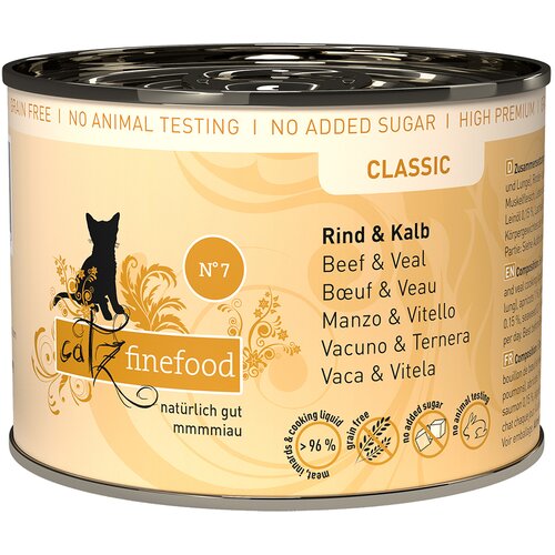 Catz finefood Varčno pakiranje 24 x 200 g - Govedina &amp;amp; teletina Slike