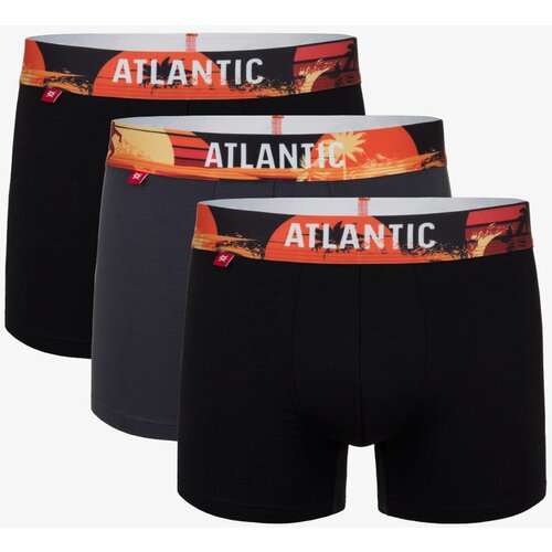 Atlantic Men's Sport Boxers 3Pack - grey/black Slike