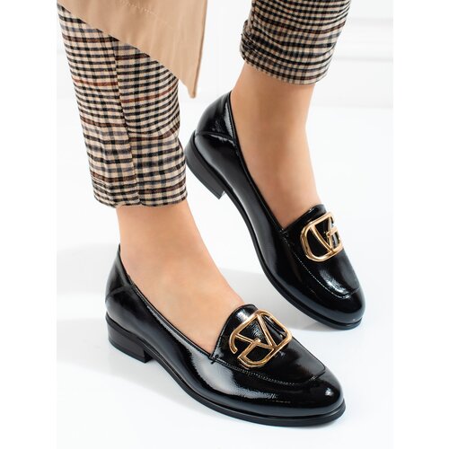 W. POTOCKI Black women&amp;#039;s shoes made of patent leather Potocki Slike