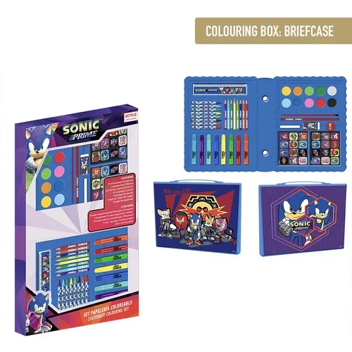 SONIC PRIME COLOURING STATIONERY SET BOX