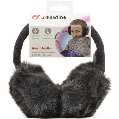 Cellular Line grijači za u&amp;scaron;i sa slu&amp;scaron;alicama black Slike