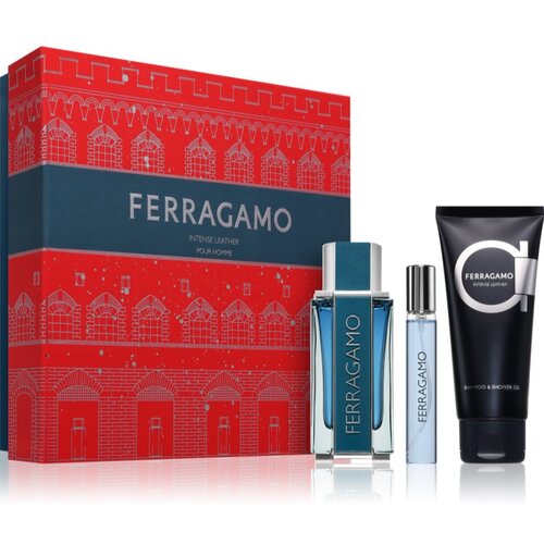 Ferragamo Intense Leather darilni set za moške 1 kos Cene