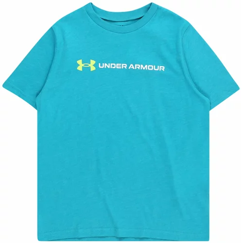 Under Armour Tehnička sportska majica tirkiz / neonsko žuta / bijela