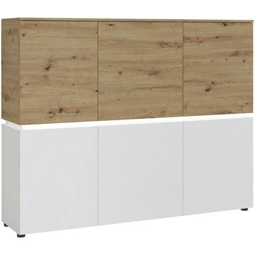 Modern Living &Scaron;iroka Komoda Luci, Bela, Barva Hrasta Cene