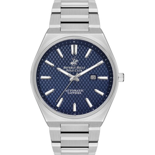 Beverly Hills Polo Club Muški ručni sat, Automatski mehanizam, 44 mm, Teget kućište, Srebrne boje, BP3574X.390 Cene