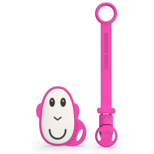 Matchstick monkey Flat Face Teether & Soother Clip poklon set Pink(za djecu) Cene