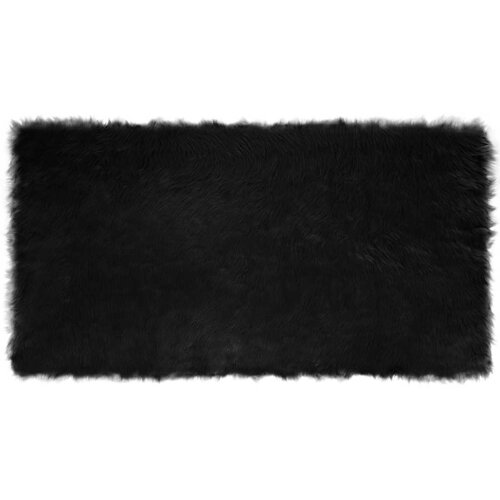 vidaXL lažna ovčja preproga črna 80 x 150 cm poliester Cene