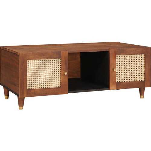 VidaXL Klubske mizice s polico s shranjevanjem z vrati Rjava 100 x 54 x 40 cm Slike