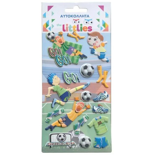 Luna The Littlies: Set 3D pufastih naljepnica s uzorkom nogometa, 10x22 cm Cijene