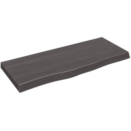 vidaXL Zidna polica tamnosiva 100 x 40 x 6 cm od obrađene hrastovine Cijene