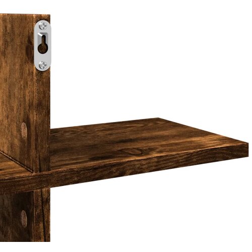  Zidna polica boja hrasta 124,5x18x60,5 cm konstruirano drvo Slike