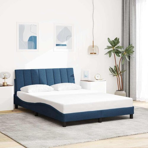 vidaXL Posteljni okvir brez vzmetnice moder 140x200 cm tkanina Cene
