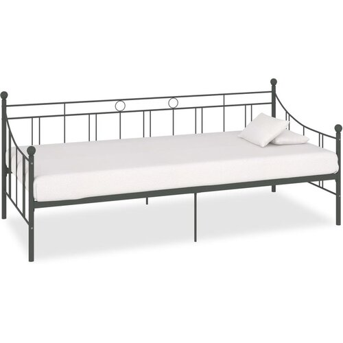  Okvir za dnevni ležaj sivi metalni 90 x 200 cm - Siva 90 x 200 cm Cijene