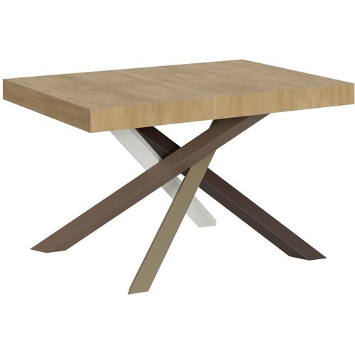 Itamoby &amp;nbsp; Volantis (90x130/390 cm) - hrast, barva nog: bela, rjava - raztegljiva jedilna miza, (20842821) Slike