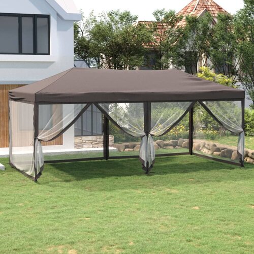 VidaXL zložljiv vrtni &amp;scaron;otor s stranicami taupe 3x6 m Slike