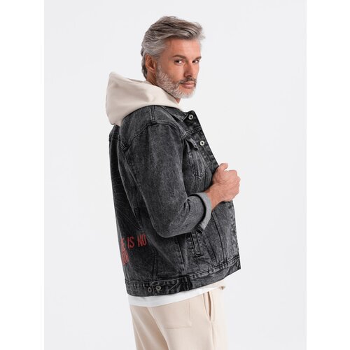 Ombre Men's mid-season jeans jacket Slike