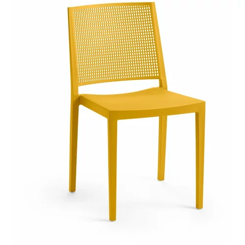 Rojaplast Žuta plastična vrtna stolica Grid –