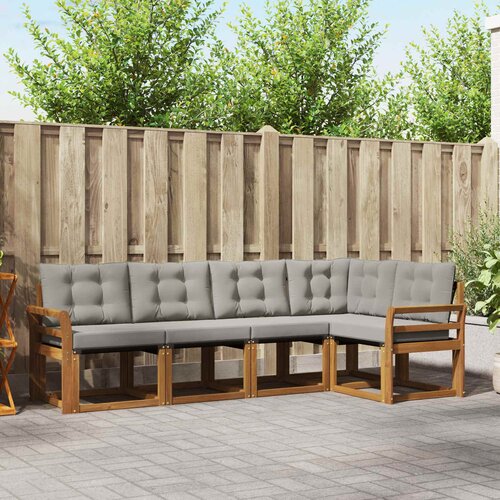  Set vanjskih sofa 5 kom. Prirodna i svijetlo siva Smeđa 249 x 130,5 x 73 cm Cene