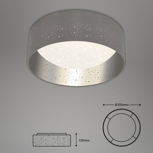 BRILONER 3482014 - led plafonsko svetlo starry LED/12W/230V siva/srebrna Slike