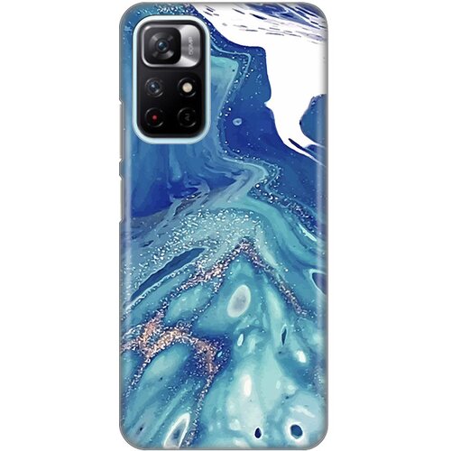 maska silikonska print za xiaomi redmi note 11T 5G/Poco M4 pro 5G blue marble Slike