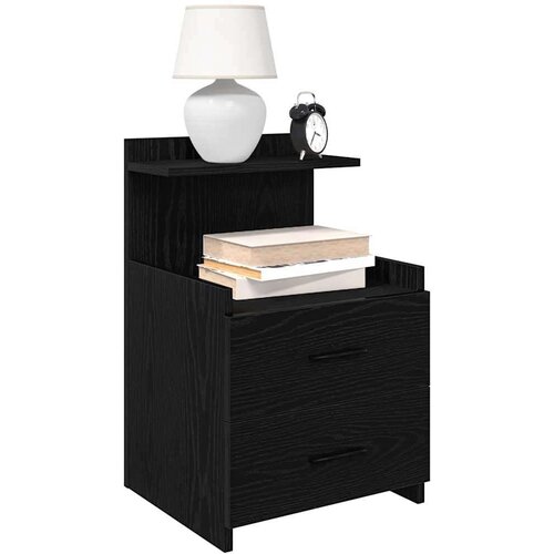 vidaXL Noćni ormarić s 2 ladice crne boje 40x36,5x62 cm Cijene